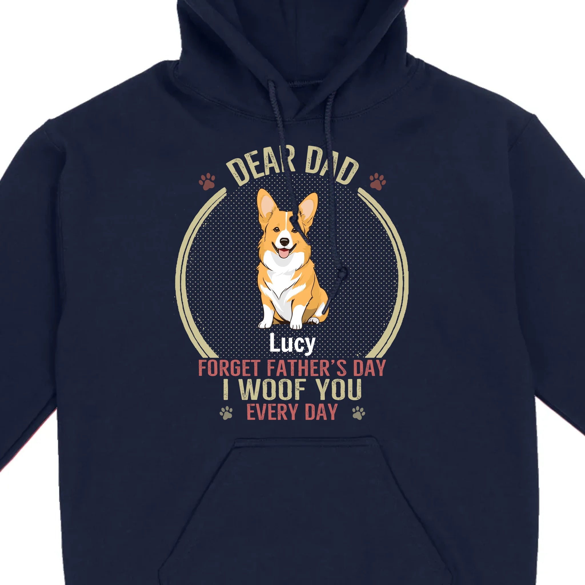 89Prints Custom Dog T-Shirt for Dog Dads – Personalized with Names and Icons
