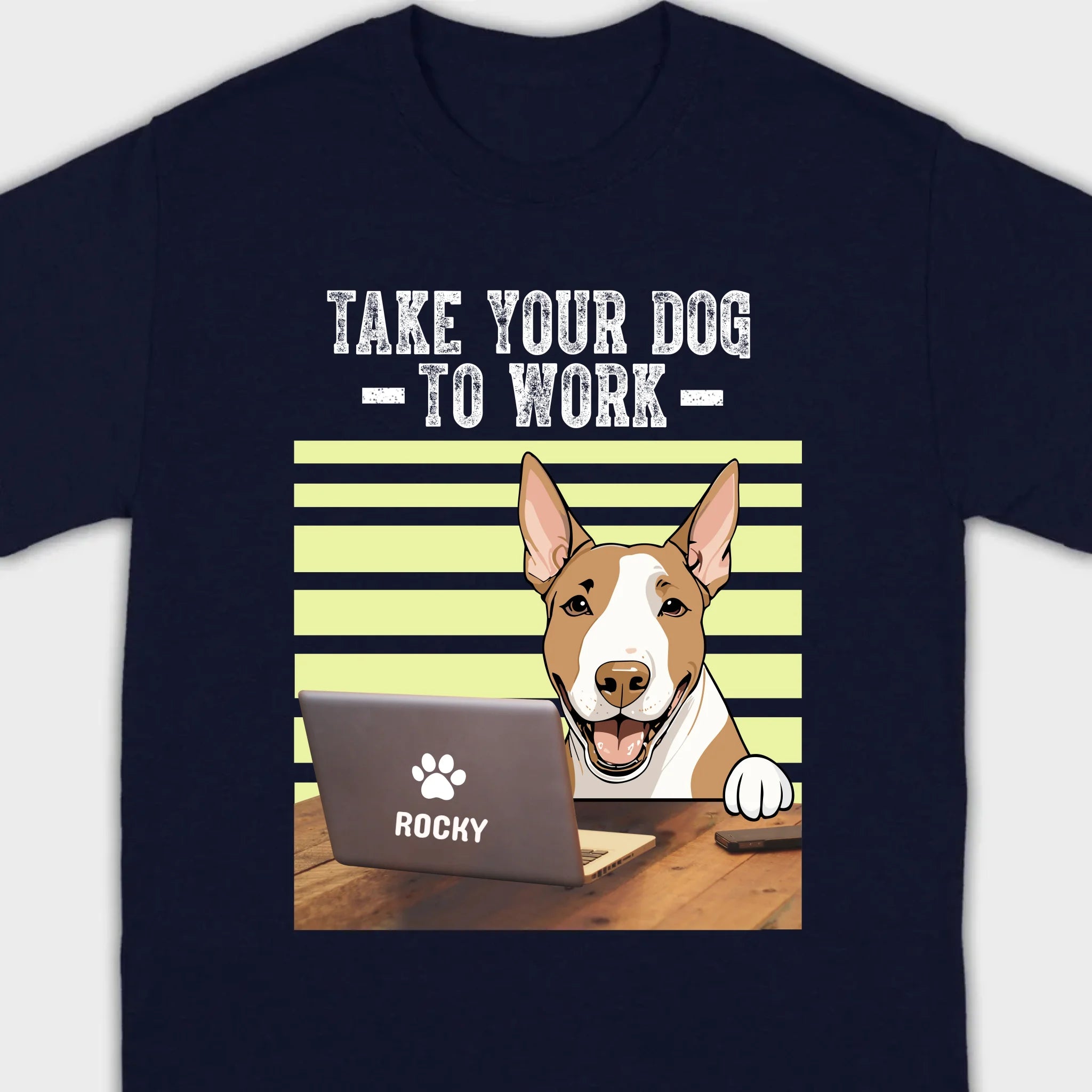 89Prints Custom Dog T-Shirt – 'Take Your Dogs to Work' Personalized Design