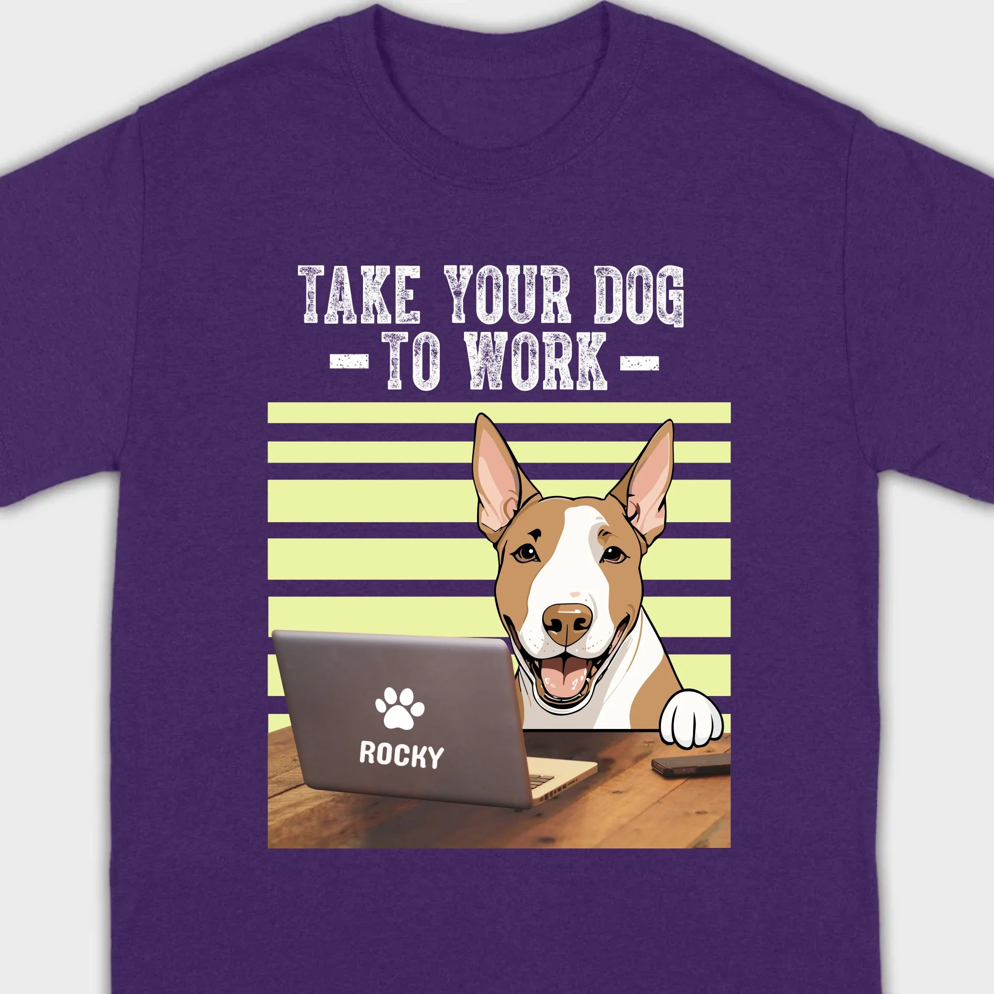 89Prints Custom Dog T-Shirt – 'Take Your Dogs to Work' Personalized Design
