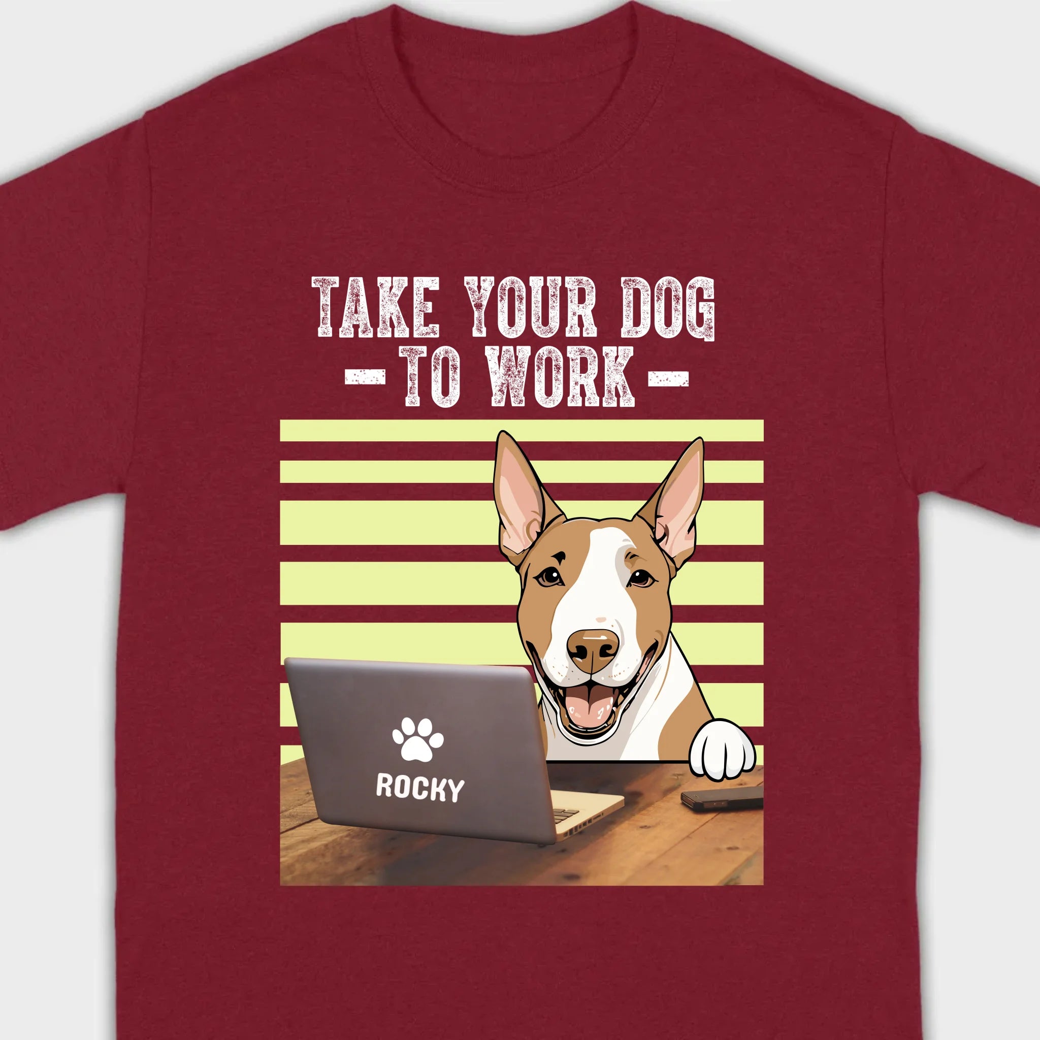 89Prints Custom Dog T-Shirt – 'Take Your Dogs to Work' Personalized Design