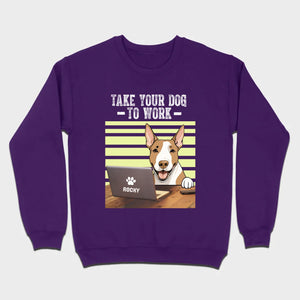 89Prints Custom Dog T-Shirt – 'Take Your Dogs to Work' Personalized Design