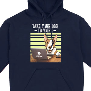 89Prints Custom Dog T-Shirt – 'Take Your Dogs to Work' Personalized Design