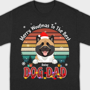 89Prints Custom Dog T-Shirt – 'Merry Woofmas to the Best Dog Dad' Personalized