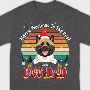 89Prints Custom Dog T-Shirt – 'Merry Woofmas to the Best Dog Dad' Personalized