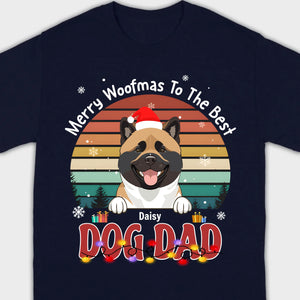 89Prints Custom Dog T-Shirt – 'Merry Woofmas to the Best Dog Dad' Personalized