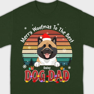 89Prints Custom Dog T-Shirt – 'Merry Woofmas to the Best Dog Dad' Personalized