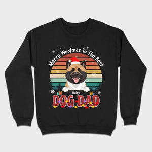 89Prints Custom Dog T-Shirt – 'Merry Woofmas to the Best Dog Dad' Personalized
