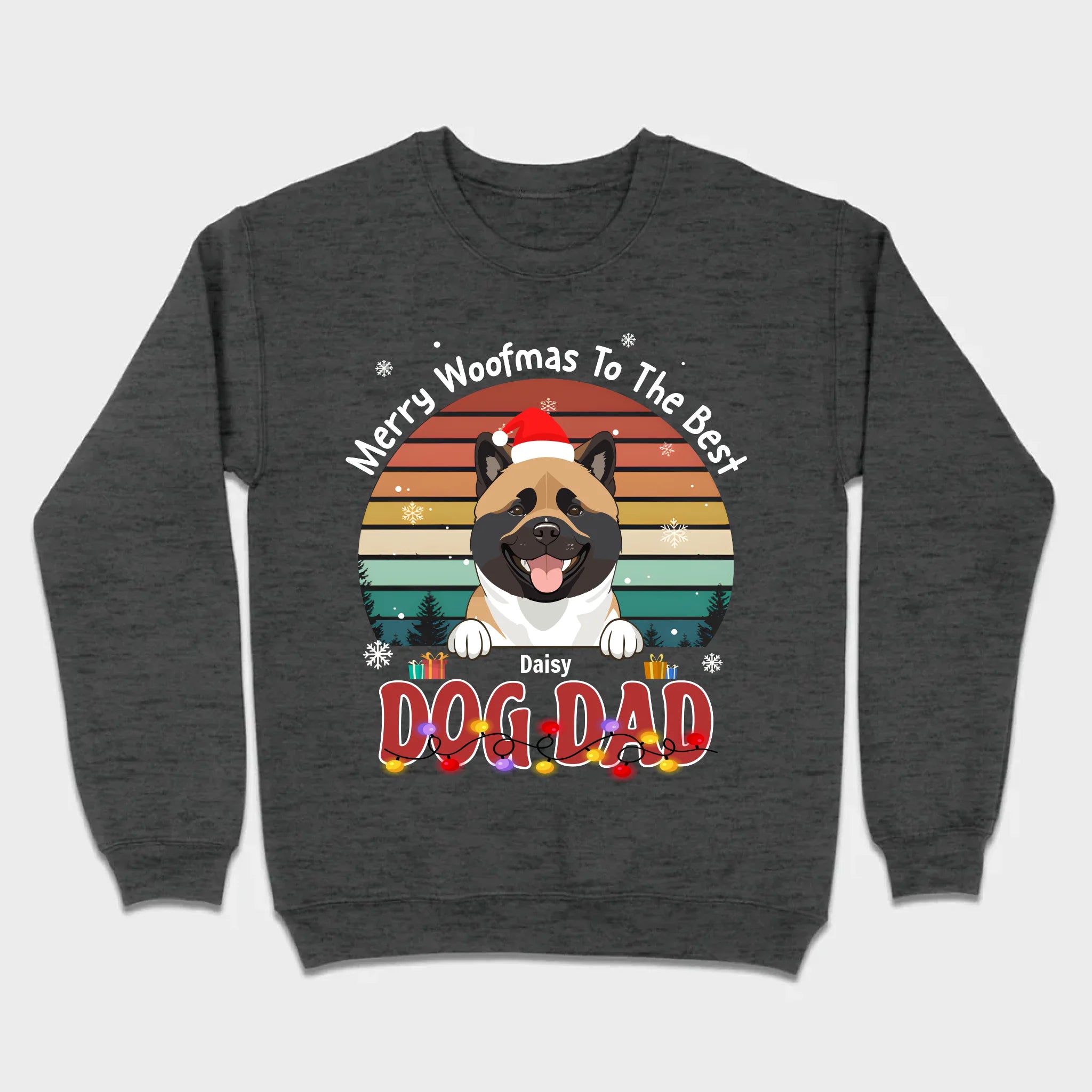 89Prints Custom Dog T-Shirt – 'Merry Woofmas to the Best Dog Dad' Personalized
