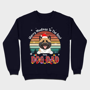 89Prints Custom Dog T-Shirt – 'Merry Woofmas to the Best Dog Dad' Personalized