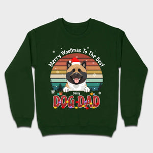 89Prints Custom Dog T-Shirt – 'Merry Woofmas to the Best Dog Dad' Personalized