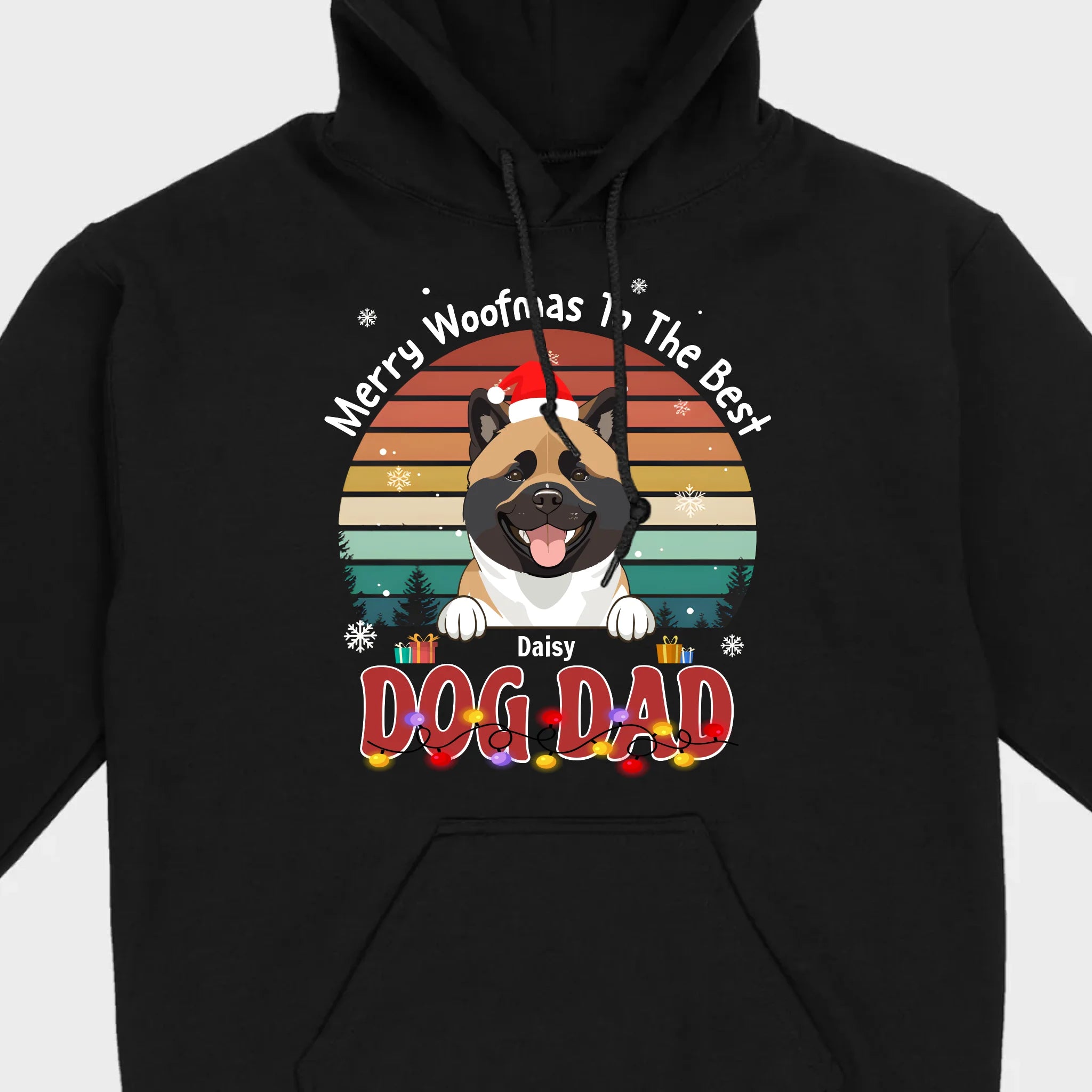 89Prints Custom Dog T-Shirt – 'Merry Woofmas to the Best Dog Dad' Personalized