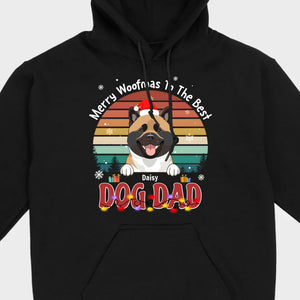 89Prints Custom Dog T-Shirt – 'Merry Woofmas to the Best Dog Dad' Personalized
