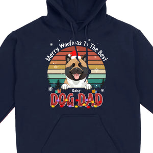 89Prints Custom Dog T-Shirt – 'Merry Woofmas to the Best Dog Dad' Personalized