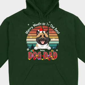 89Prints Custom Dog T-Shirt – 'Merry Woofmas to the Best Dog Dad' Personalized