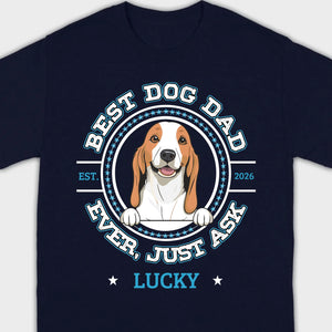89Prints Custom Dog T-Shirt – 'Best Dog Dad Ever' Personalized with Your Dog's Name