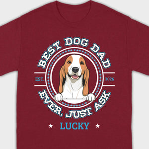 89Prints Custom Dog T-Shirt – 'Best Dog Dad Ever' Personalized with Your Dog's Name