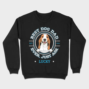 89Prints Custom Dog T-Shirt – 'Best Dog Dad Ever' Personalized with Your Dog's Name