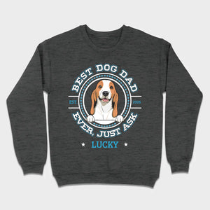 89Prints Custom Dog T-Shirt – 'Best Dog Dad Ever' Personalized with Your Dog's Name