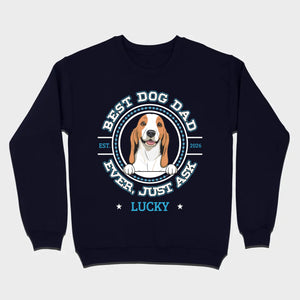 89Prints Custom Dog T-Shirt – 'Best Dog Dad Ever' Personalized with Your Dog's Name