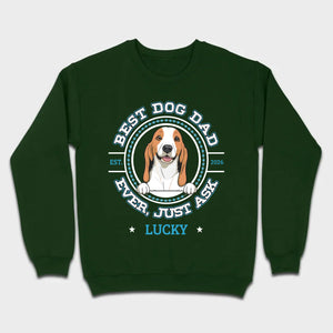 89Prints Custom Dog T-Shirt – 'Best Dog Dad Ever' Personalized with Your Dog's Name