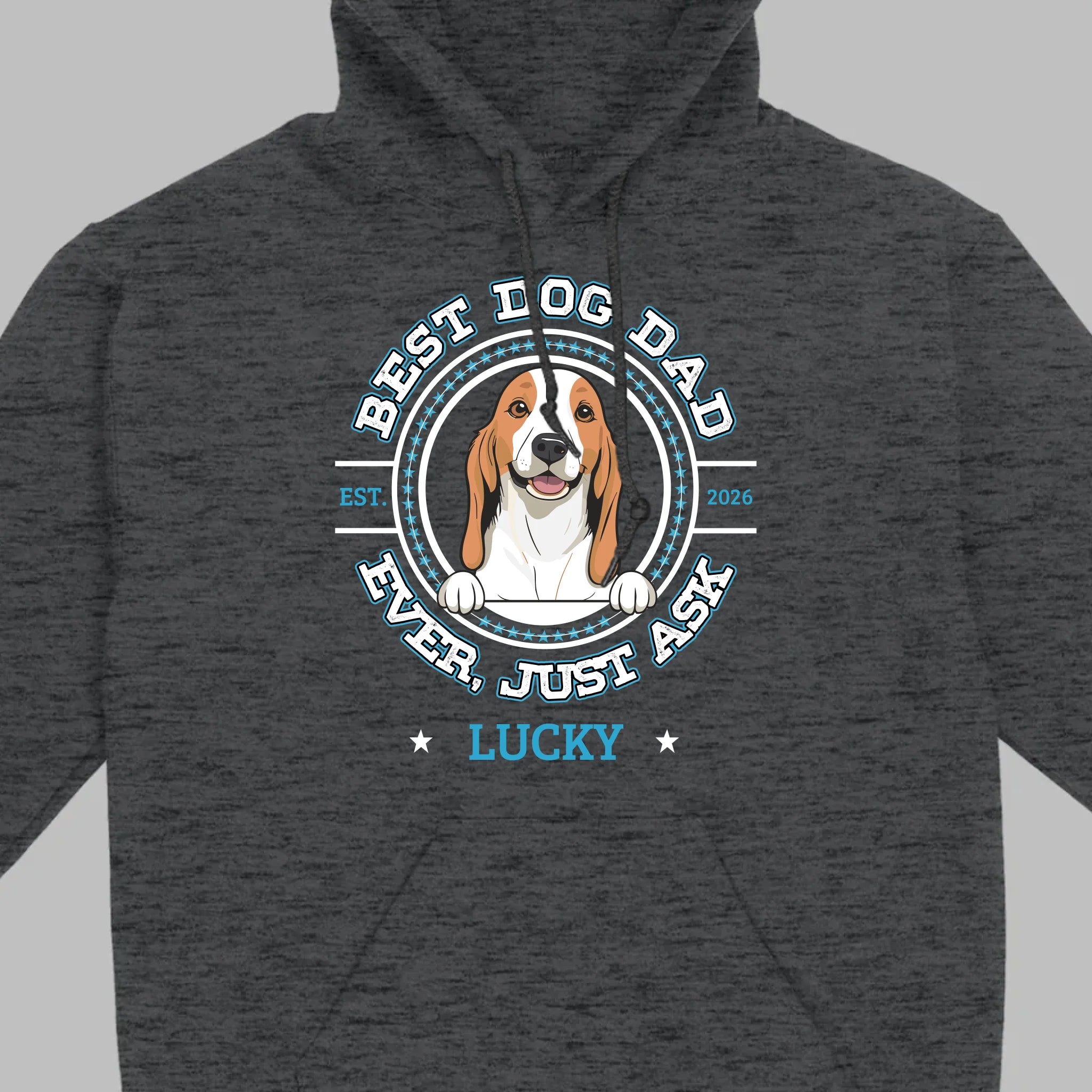 89Prints Custom Dog T-Shirt – 'Best Dog Dad Ever' Personalized with Your Dog's Name