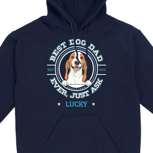 89Prints Custom Dog T-Shirt – 'Best Dog Dad Ever' Personalized with Your Dog's Name