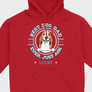 89Prints Custom Dog T-Shirt – 'Best Dog Dad Ever' Personalized with Your Dog's Name