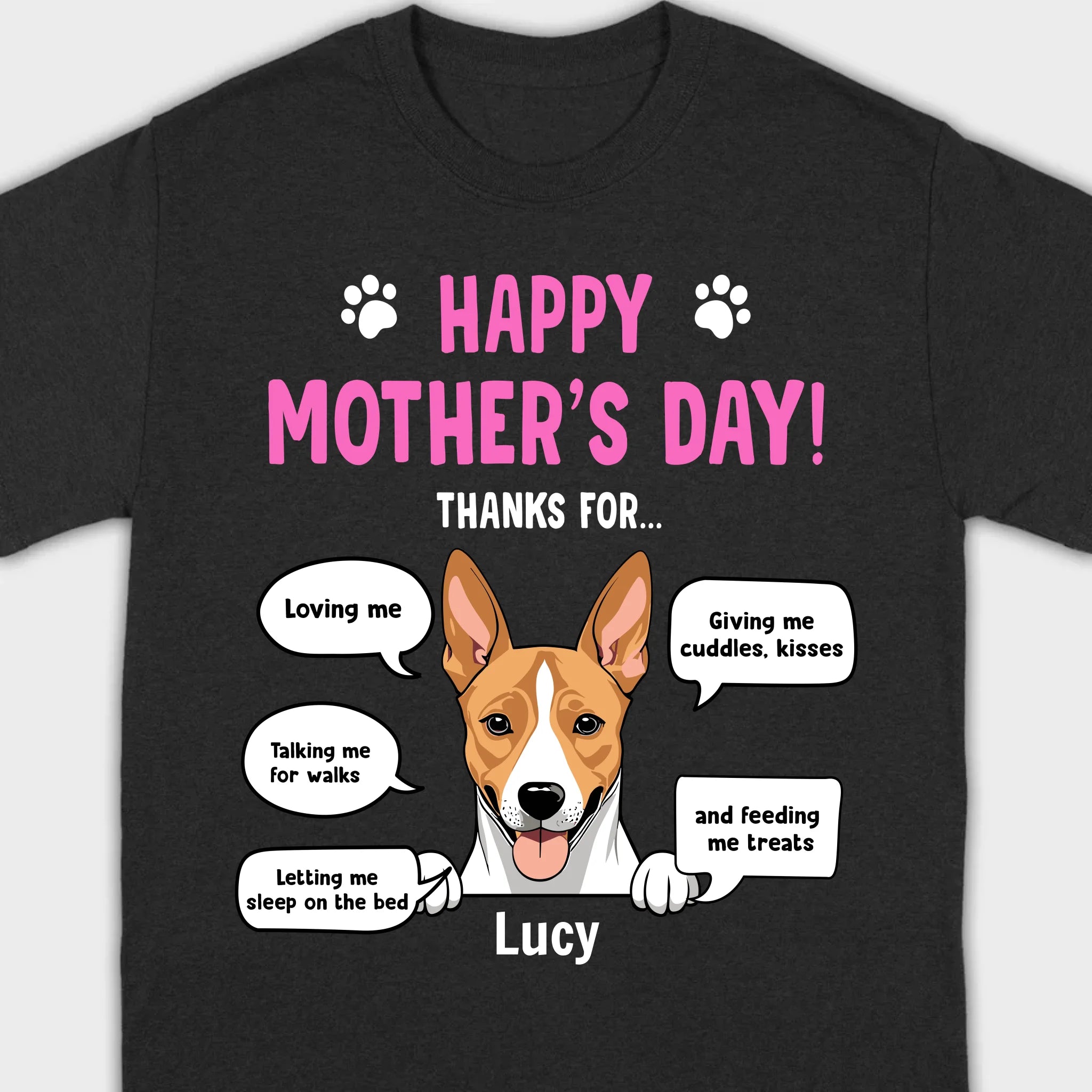89Prints Custom Dog T-Shirt - Perfect Mother’s Day Gift from Your Pets!
