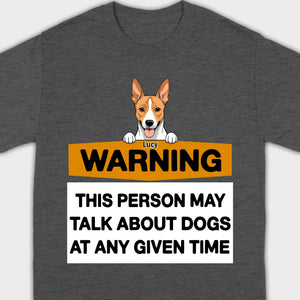 89Prints Personalized Dog T-Shirt - Warning: Dog Lover Alert!