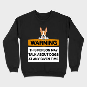 89Prints Personalized Dog T-Shirt - Warning: Dog Lover Alert!