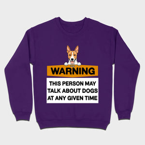 89Prints Personalized Dog T-Shirt - Warning: Dog Lover Alert!