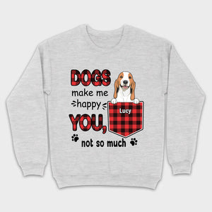 Custom Dog T-Shirt by 89Prints – Dogs Make Me Happy, You Not So Much