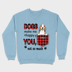 Custom Dog T-Shirt by 89Prints – Dogs Make Me Happy, You Not So Much