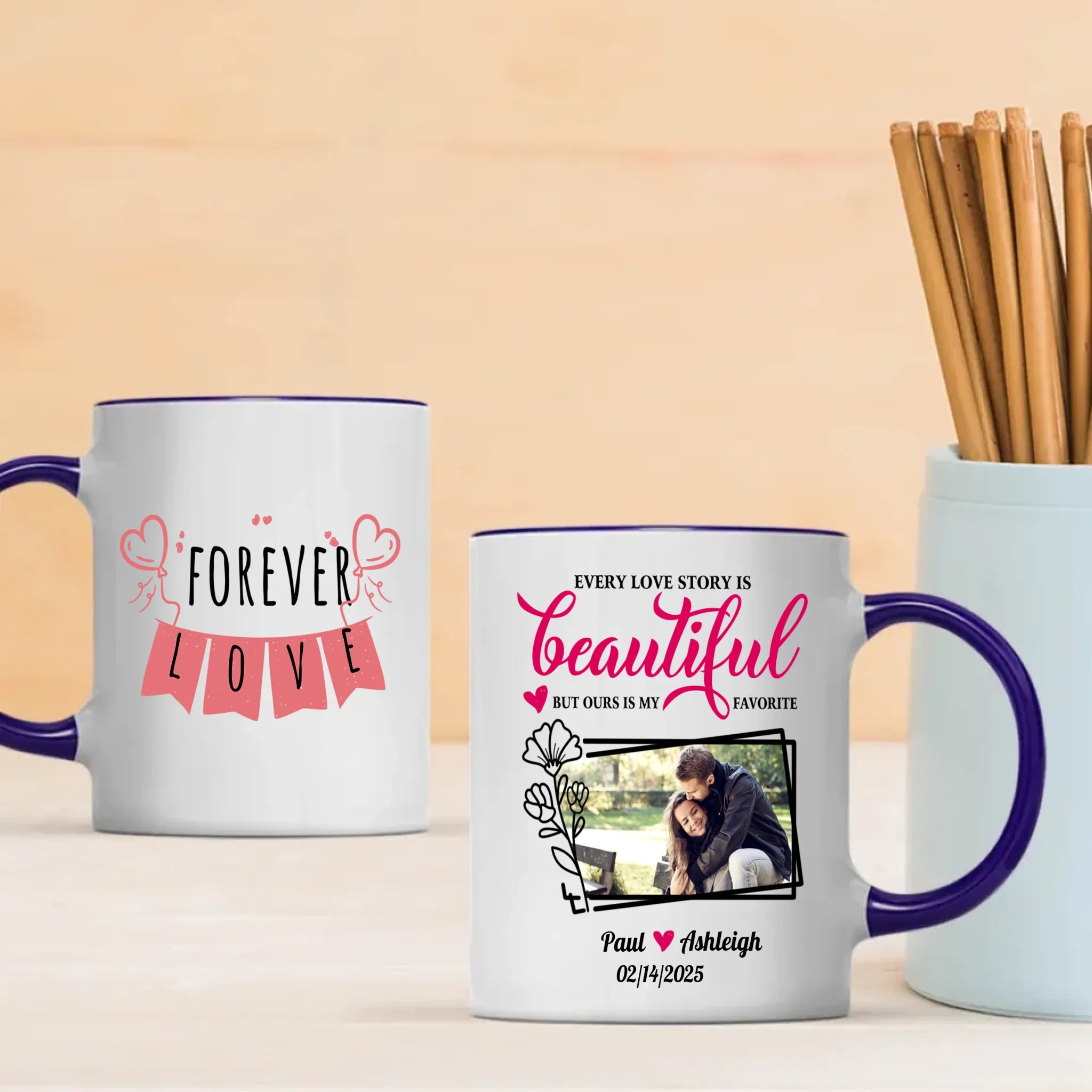Hot Magic Mug with Forever Love Design A Personalized Gift Perfect for Couples