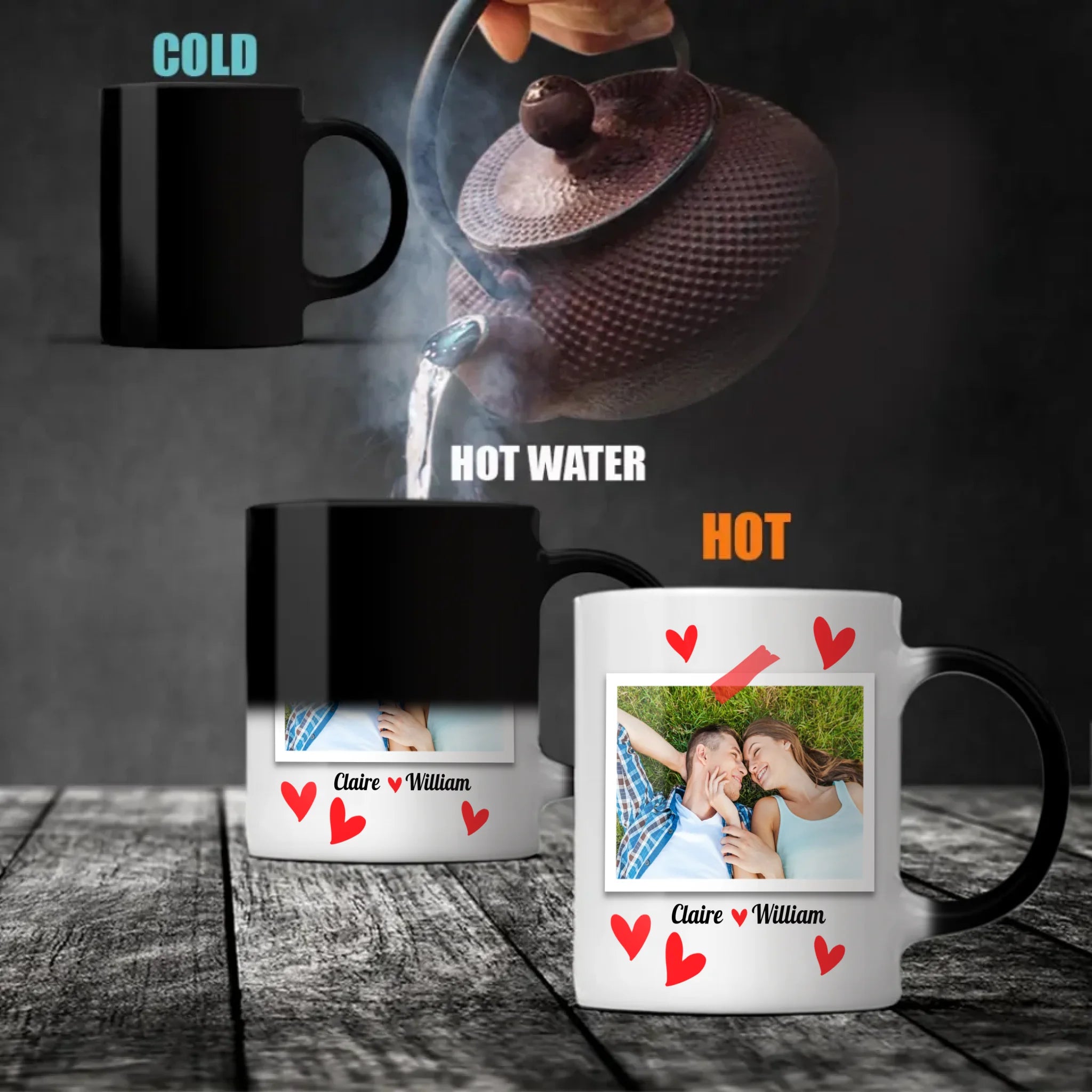 Romantic Gift for Couples Personalized Mug with Photo and Custom Design - 89Prints