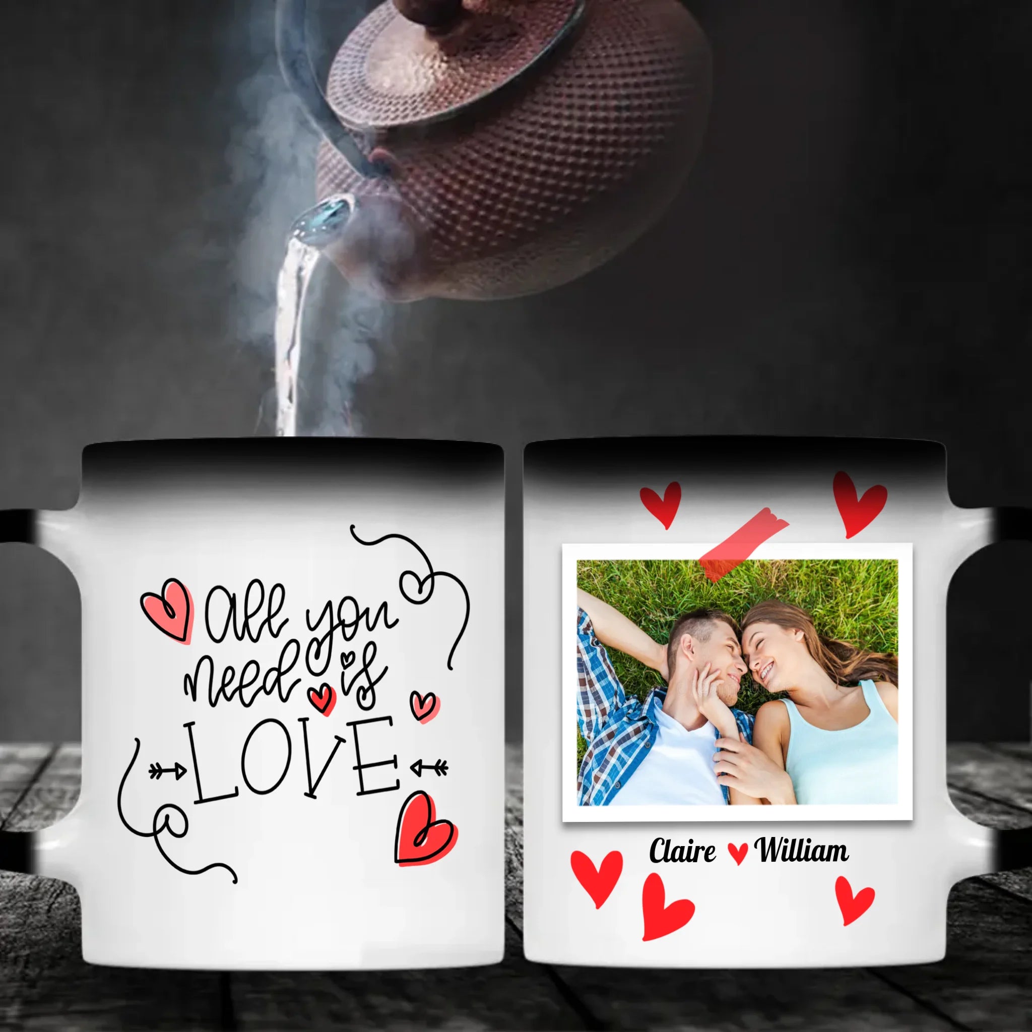 Romantic Gift for Couples Personalized Mug with Photo and Custom Design - 89Prints