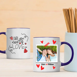 Romantic Gift for Couples Personalized Mug with Photo and Custom Design - 89Prints
