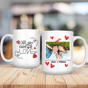 Romantic Gift for Couples Personalized Mug with Photo and Custom Design - 89Prints
