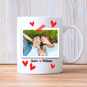 Romantic Gift for Couples Personalized Mug with Photo and Custom Design - 89Prints