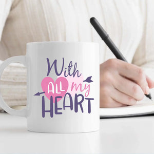 With All My Heart Custom Photo Mugs for Couples in Love A Perfect Personalized Gift