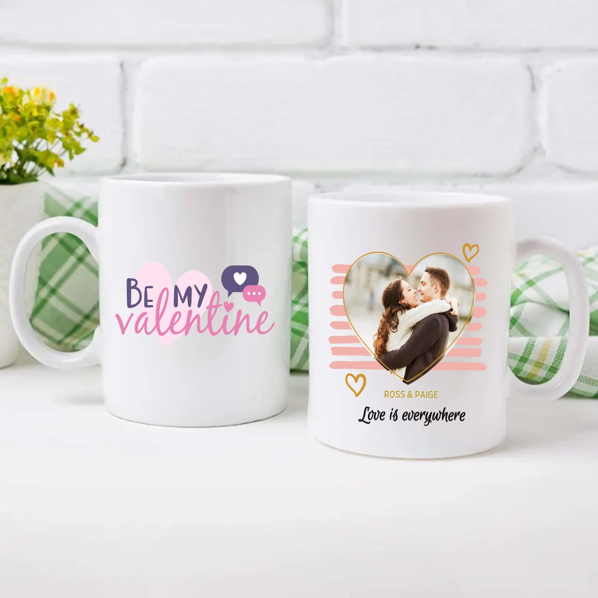 Love Is Everywhere Personalized Photo Mug A Unique Romantic Gift for Couples - 89Prints