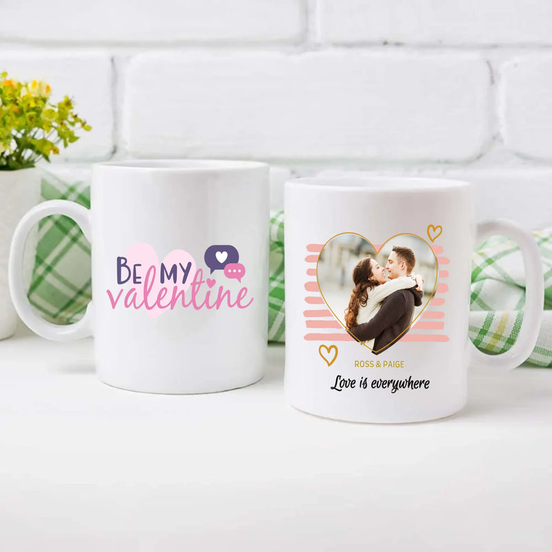 Love Is Everywhere Personalized Photo Mug A Unique Romantic Gift for Couples - 89Prints
