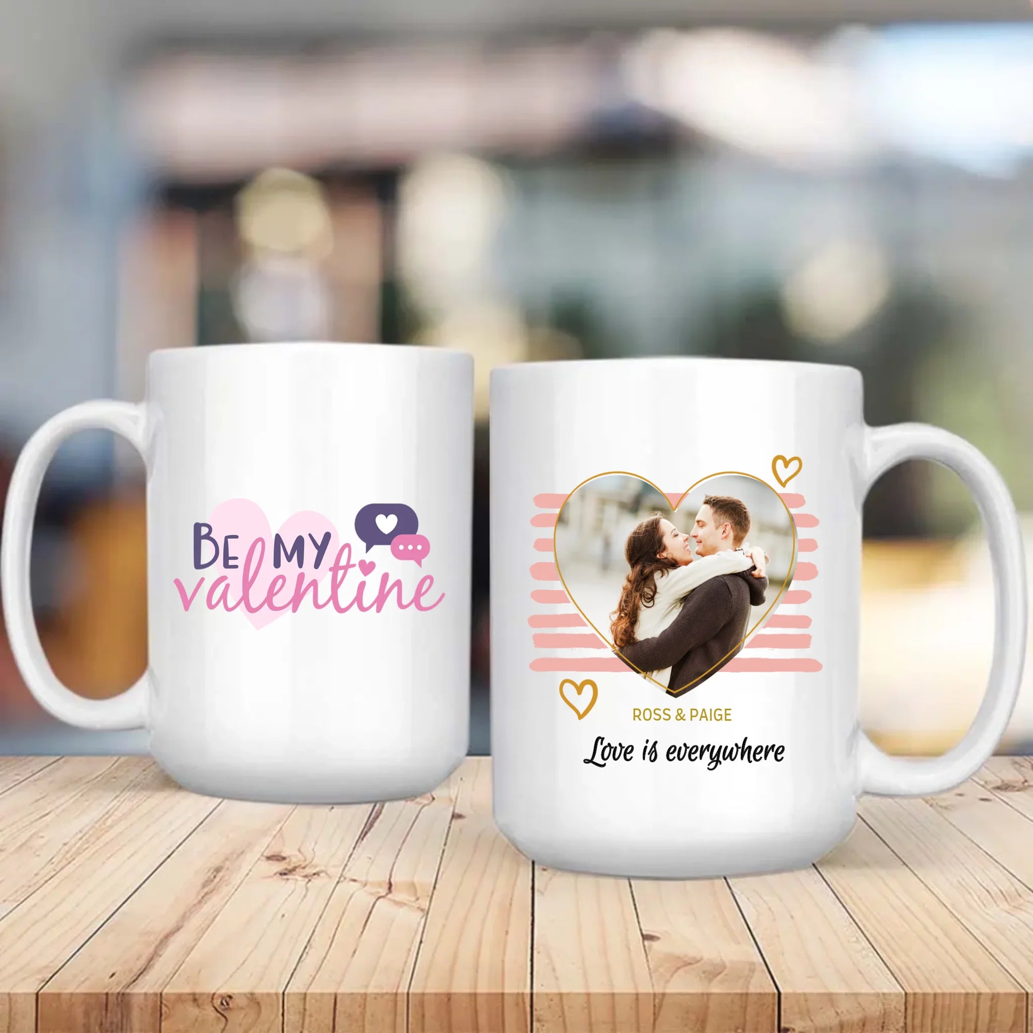 Love Is Everywhere Personalized Photo Mug A Unique Romantic Gift for Couples - 89Prints