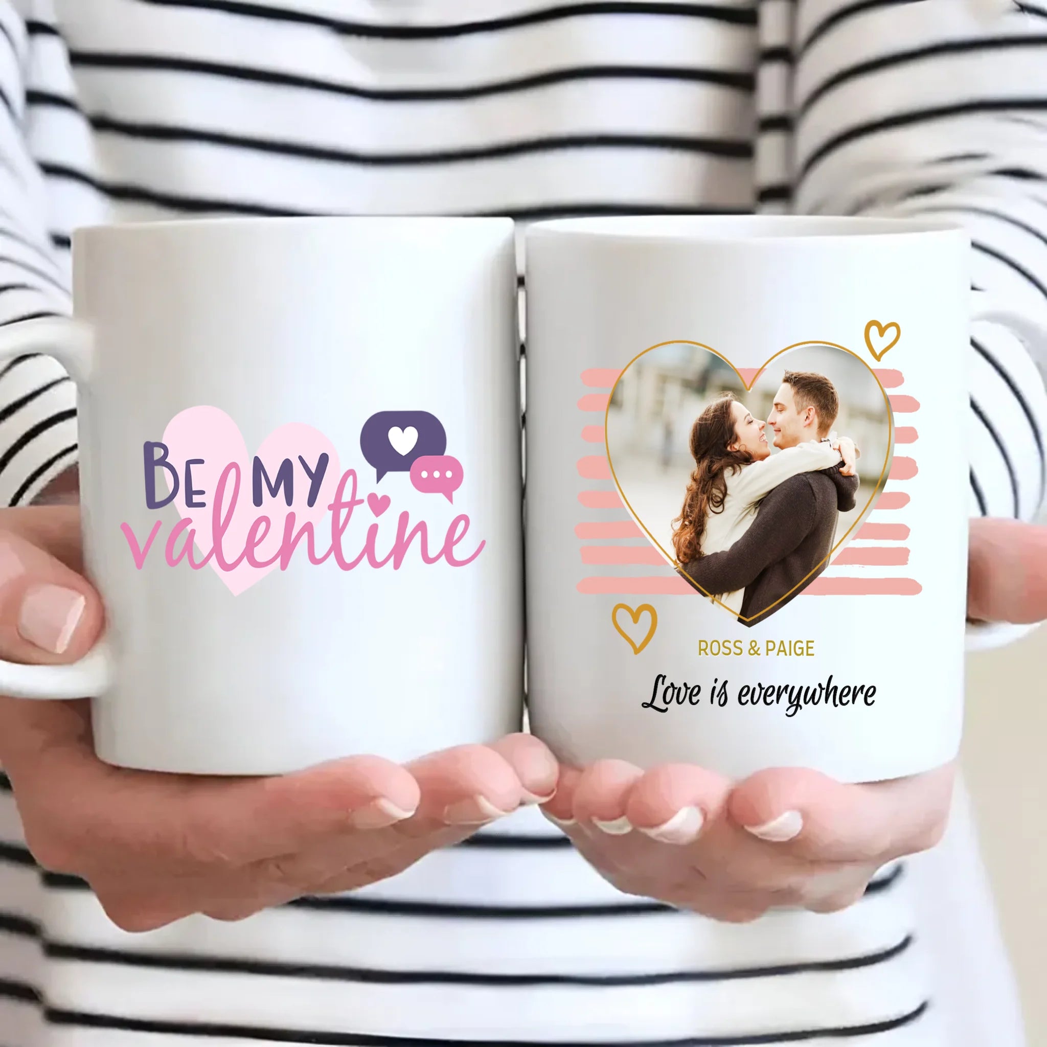 Love Is Everywhere Personalized Photo Mug A Unique Romantic Gift for Couples - 89Prints