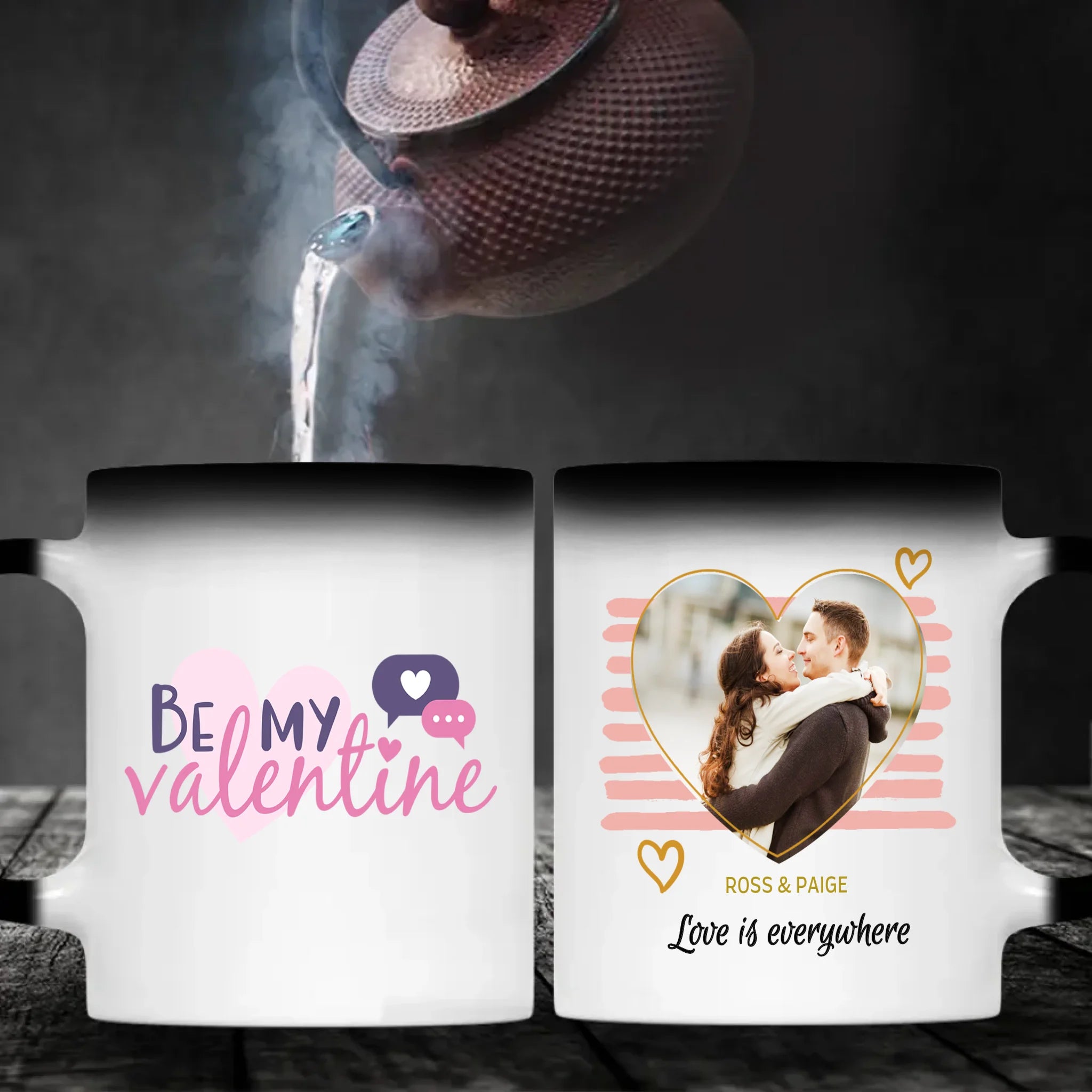 Love Is Everywhere Personalized Photo Mug A Unique Romantic Gift for Couples - 89Prints