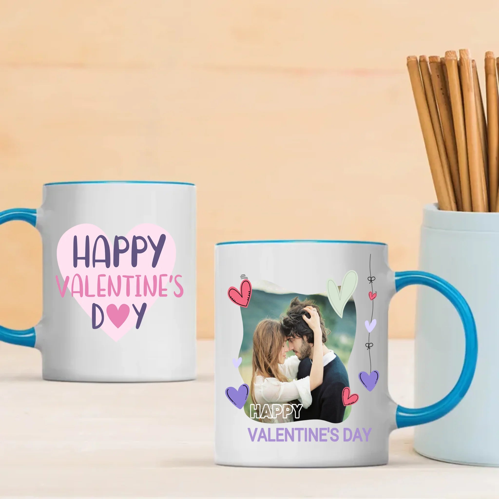 Love Is Everywhere Personalized Photo Mug A Unique Romantic Gift for Couples - 89Prints
