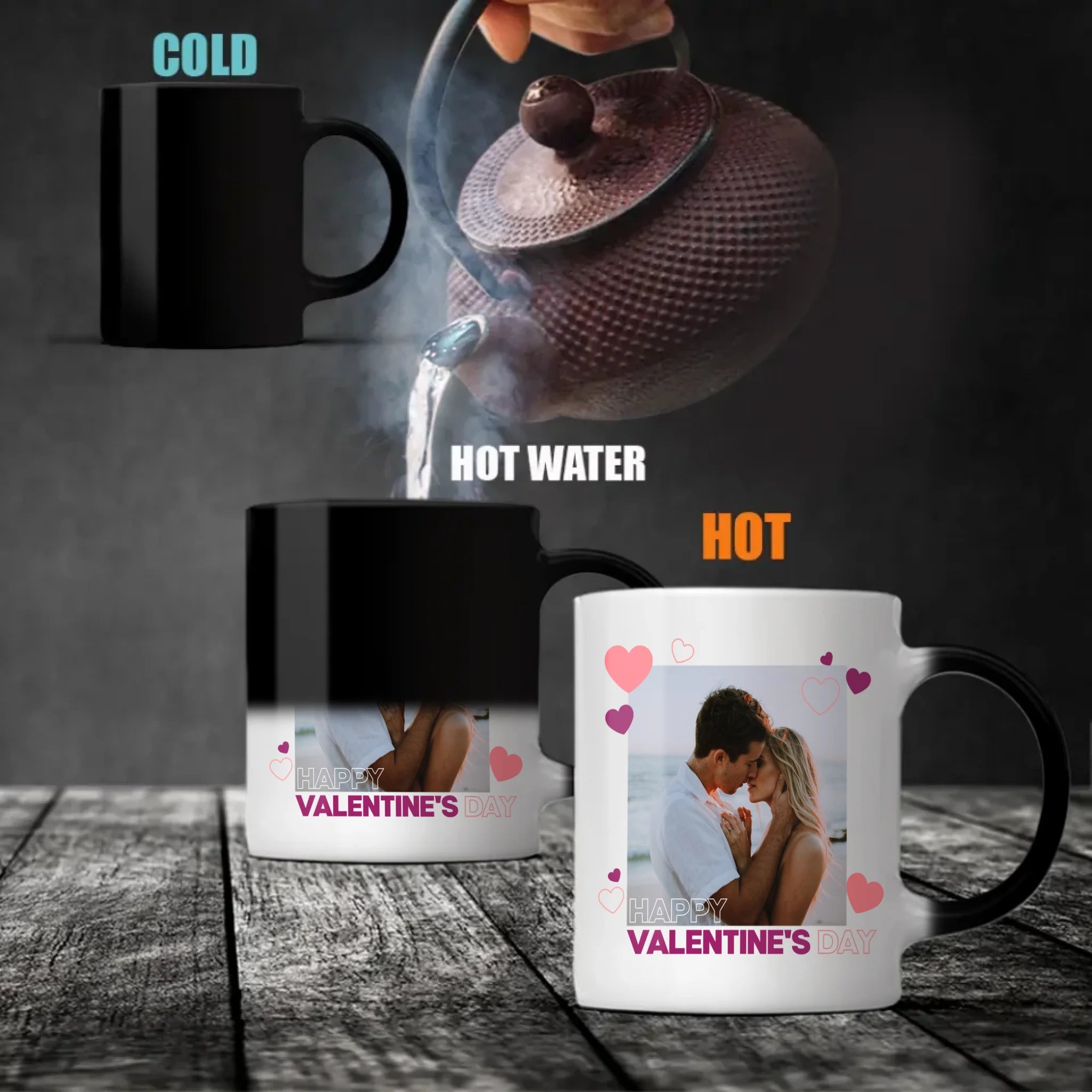 Love You Forever Custom Color-Trimmed Mug A Unique Valentine’s Day Gift for Your Loved One - 89Prints