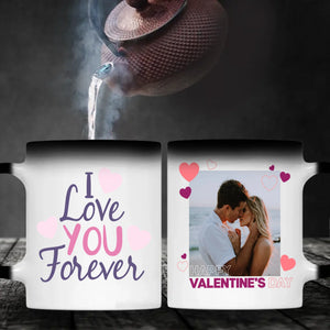 Love You Forever Custom Color-Trimmed Mug A Unique Valentine’s Day Gift for Your Loved One - 89Prints