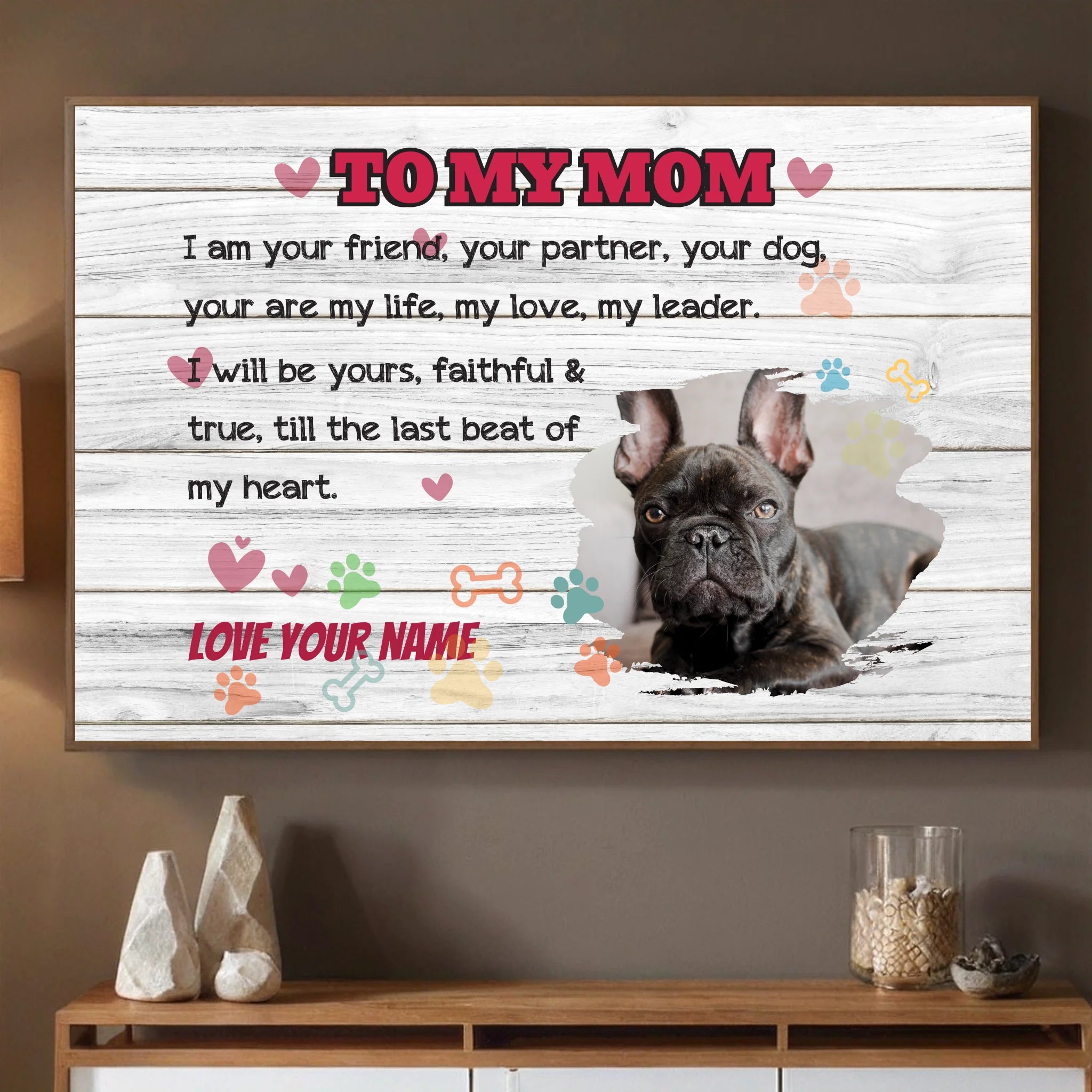 Till the Last Beat of My Heart Poster A Custom Gift for Dog Moms - 89Prints
