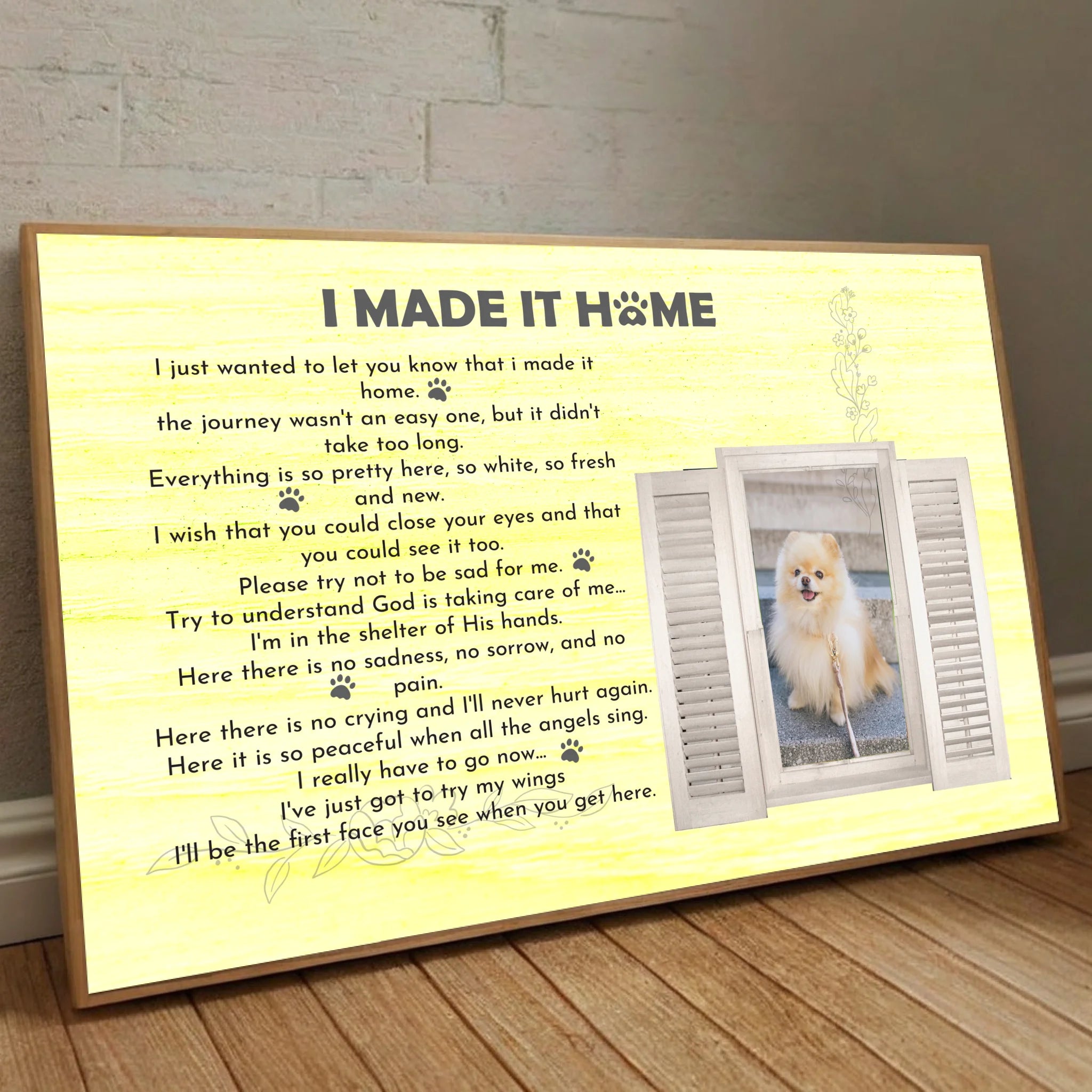 I Make It Home Custom Pet Poster A Thoughtful and Heartwarming Gift for Pet Lovers - 89Prints